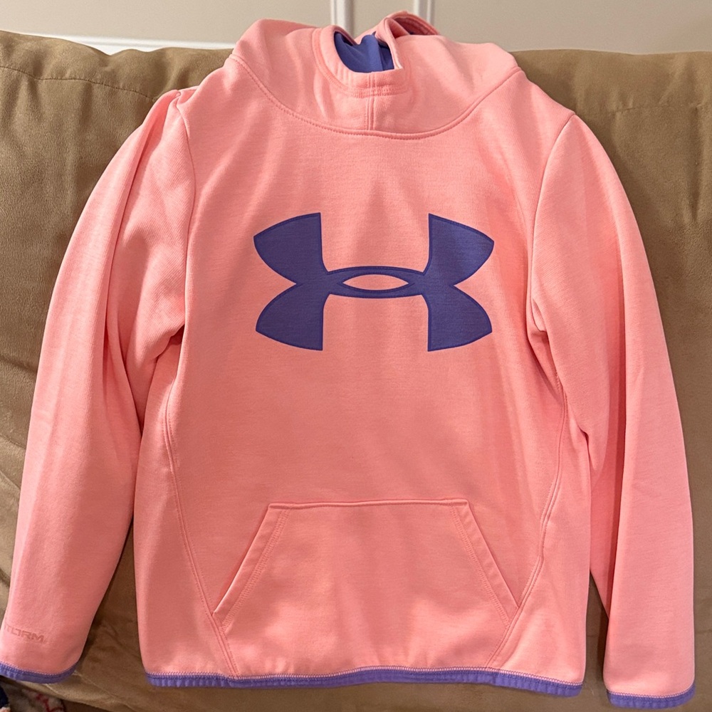 Under Armour Kids Coral & Violet Coldgear Hoodie